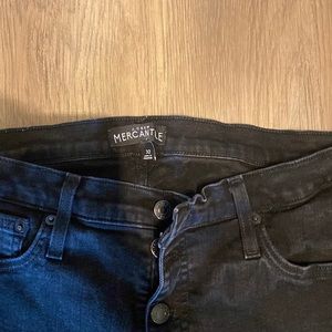 Black J Crew sz 32 high waisted jeans 27” inseam